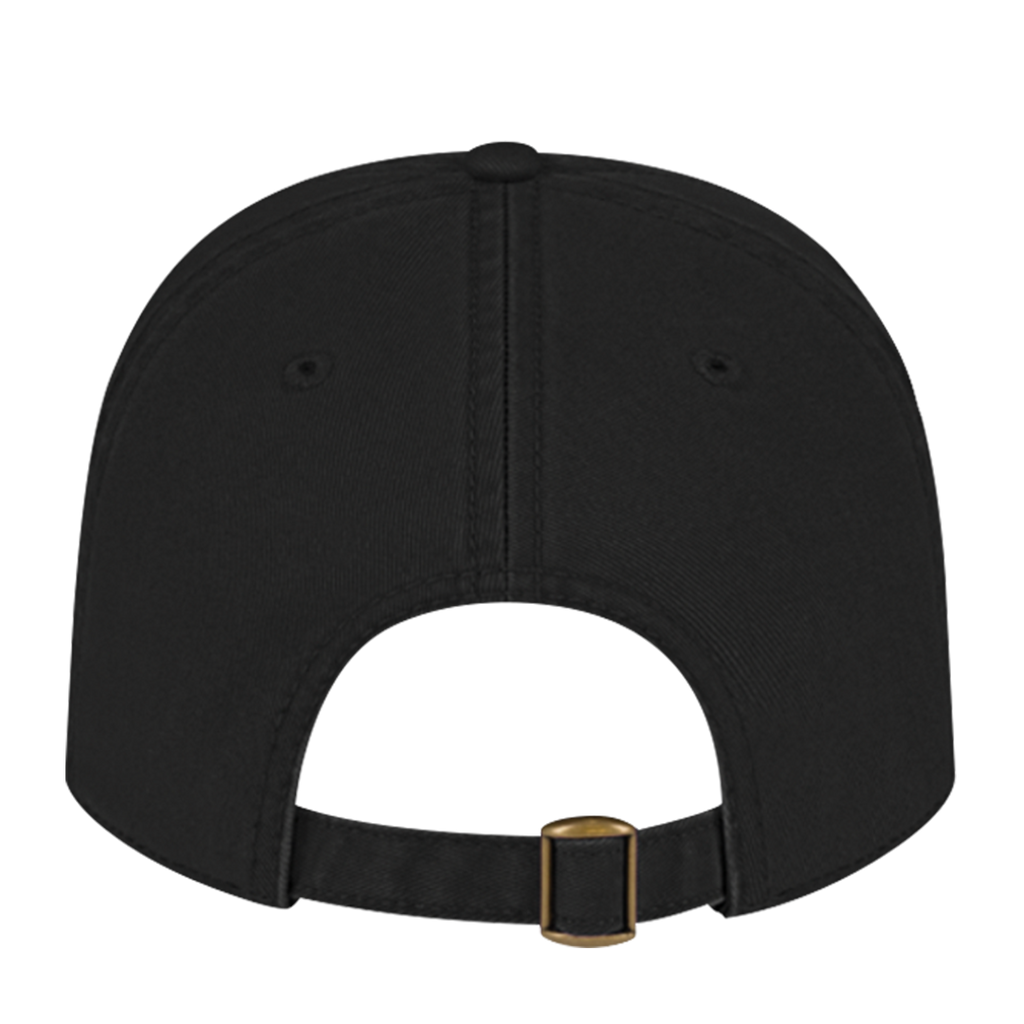 "Crest" 6-Panel Adjustable Cap - BLACK