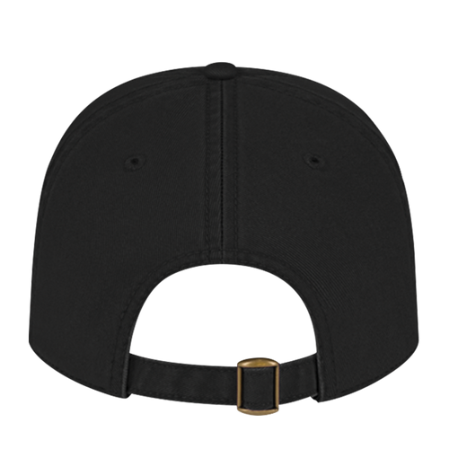 "Crest" 6-Panel Adjustable Cap - BLACK