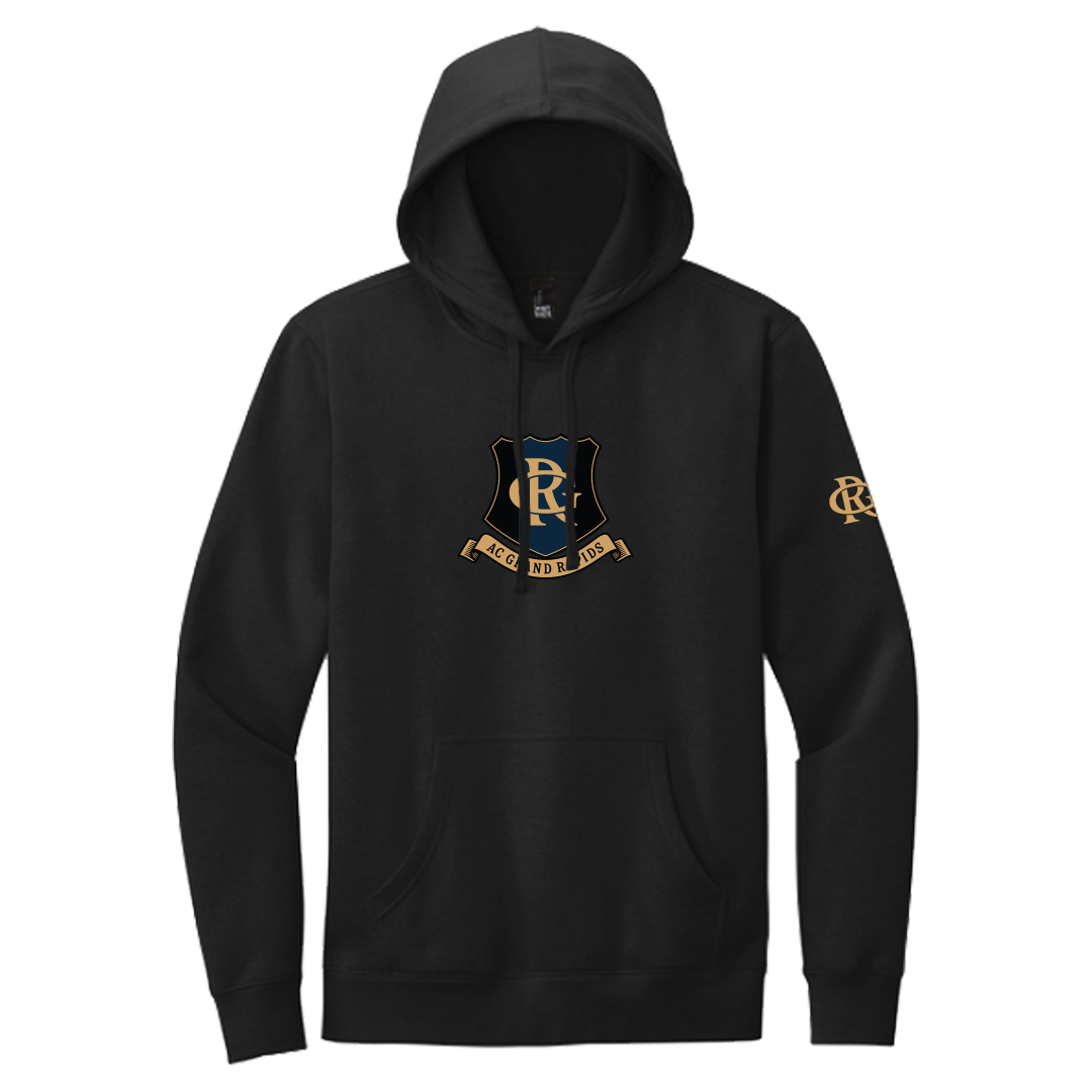 Adult "Crest" Hoodie - BLACK